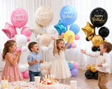 165cm Birthday Balloon Stand Decoration Kit (21-Pieces) in Silver/Black