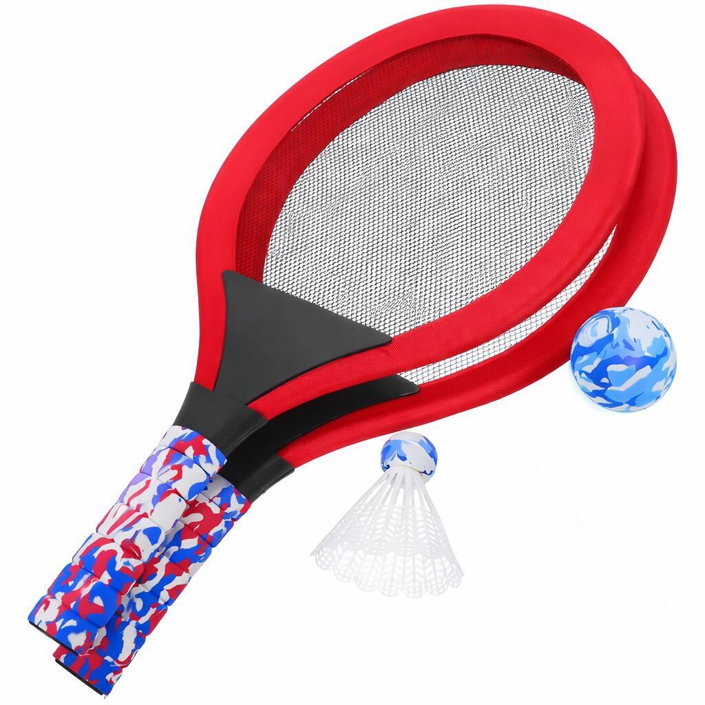 Assorted Rackets 2x Kids Tennis and Badminton Racquet Set - Beach & Backyard Training ...