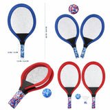 2x Kids Beach Backyard Tennis Racquets Badminton Training Rackets - Assorted Colours