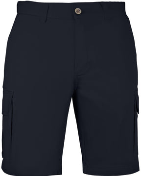 Mens 100% Cotton Cargo Shorts - Casual Work Wear Half Pants - Black