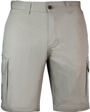 Mens 100% Cotton Cargo Shorts - Casual Work Wear Half Pants - Fawn