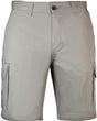 Mens 100% Cotton Cargo Shorts - Casual Work Wear Half Pants - Fawn