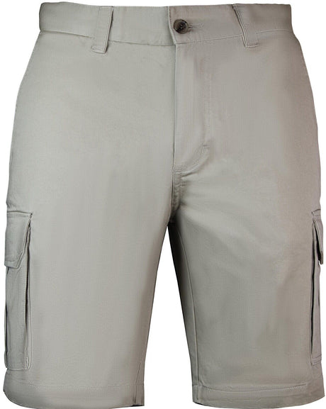 Mens 100% Cotton Cargo Shorts - Fawn (Casual Work Wear Half Pants)
