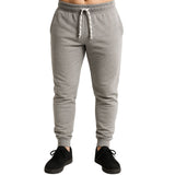 Mens Grey Skinny Track Pants - Slim Cuff Gym Trackies/Sport Joggers