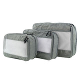Milleni Compact Electrolight Packing Cubes Travel Space Saving Bags in Grey