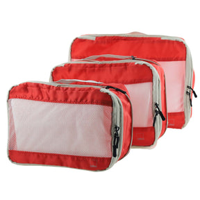 Milleni Compact Electrolight Packing Cubes - Lightweight Travel Storage - Red