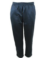 Mens TRACK PANTS Plain Striped Trousers Gym Sport Fleece Sweat Pants Tracksuit - Plain Black (Summer Weight)
