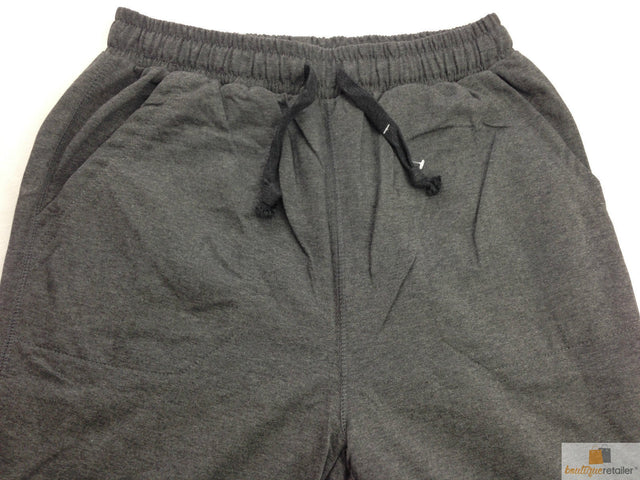Mens TRACK PANTS Plain Striped Trousers Gym Sport Fleece Sweat Pants Tracksuit - Plain Charcoal (Summer Weight SW33) - XL