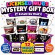 Licensed Mug Mystery Gift Box (Ceramic Coffee/Tea Mugs) - 12 Assorted Licensed Designs!