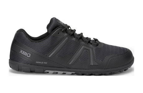 Xero Mens Mesa Trail WP Barefoot Trail Running Shoes - Black (Waterproof Zero Drop Sneakers/Runners)
