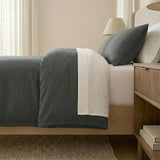 Renee Taylor Washed Linen Cotton Quilt Cover Set - Magnet