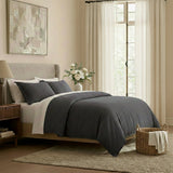 Renee Taylor Washed Linen Cotton Quilt Cover Set - Magnet