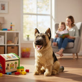 Bocchetta Major 38cm Sitting German Shepherd Plush Toy - Black Face (Realistic Stuffed Animal Dog Gift)