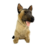 Bocchetta Major 38cm Sitting German Shepherd Plush Toy - Black Face (Realistic Stuffed Animal Dog Gift)