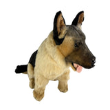 Bocchetta Major 38cm Sitting German Shepherd Plush Toy - Black Face (Realistic Stuffed Animal Dog Gift)