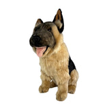 Bocchetta Major 38cm Sitting German Shepherd Plush Toy - Black Face (Realistic Stuffed Animal Dog Gift)