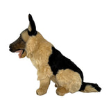 Bocchetta Major 38cm Sitting German Shepherd Plush Toy - Black Face (Realistic Stuffed Animal Dog Gift)
