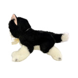 Bocchetta Mango 22cm Floppy Piebald Kitten Plush Toy - Black/White (Realistic Stuffed Animal Cat Gift)