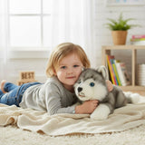 Bocchetta Marbles 28cm Floppy Husky Puppy Plush Toy (Realistic Stuffed Animal Dog Gift)