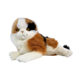 Bocchetta Marmalade 38cm Lying Calico Cat Plush Toy (Realistic Stuffed Animal Cat Gift)