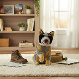 Bocchetta Marshall 30cm Sitting Blue Heeler Cattle Dog Plush Toy (Australian Stuffed Animal Gift)