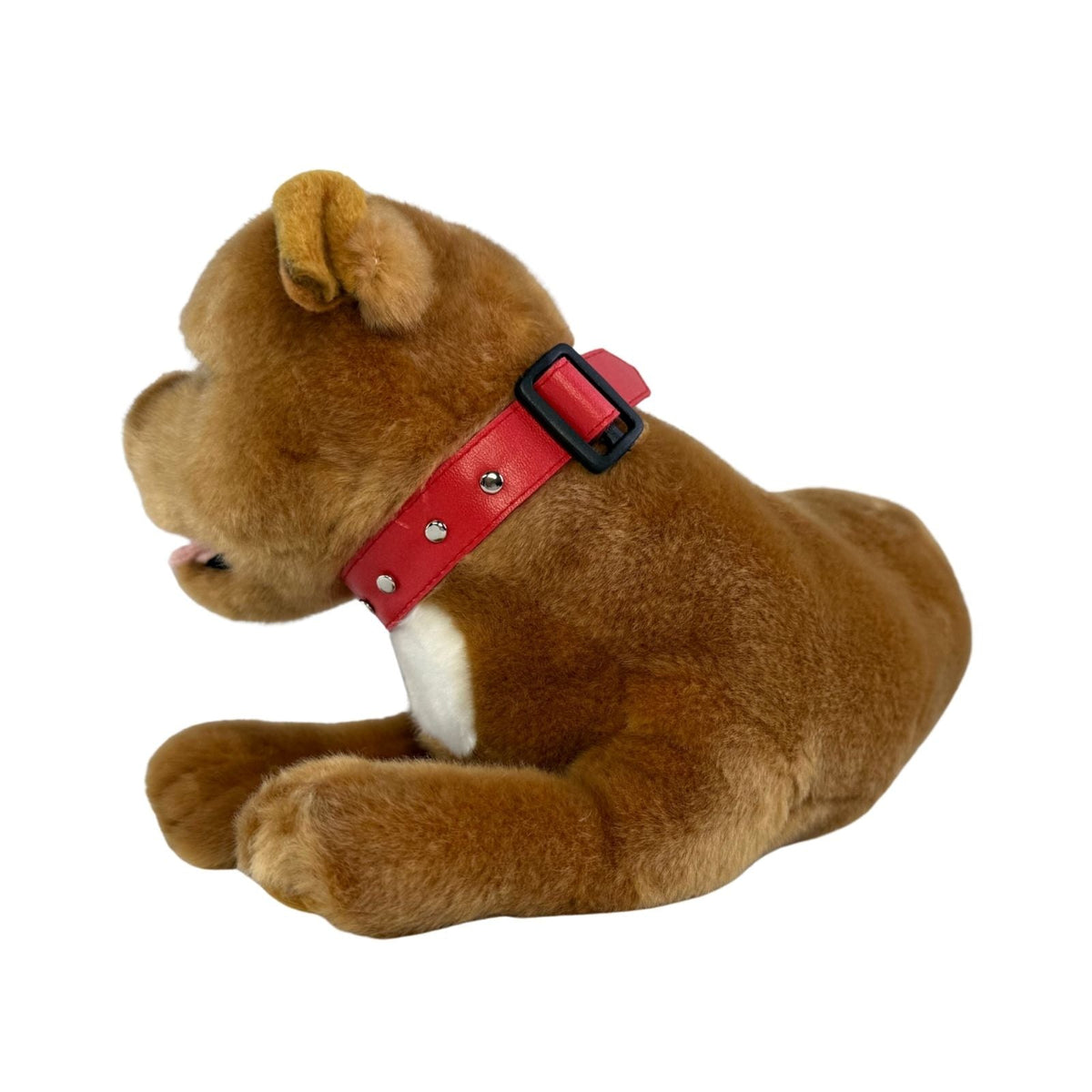 Bocchetta Merlot 35cm Lying Staffy Plush Toy - Brown (Realistic Stuffed Animal Dog Gift)