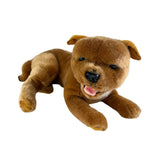 Bocchetta Merlot 35cm Lying Staffy Plush Toy - Brown (Realistic Stuffed Animal Dog Gift)