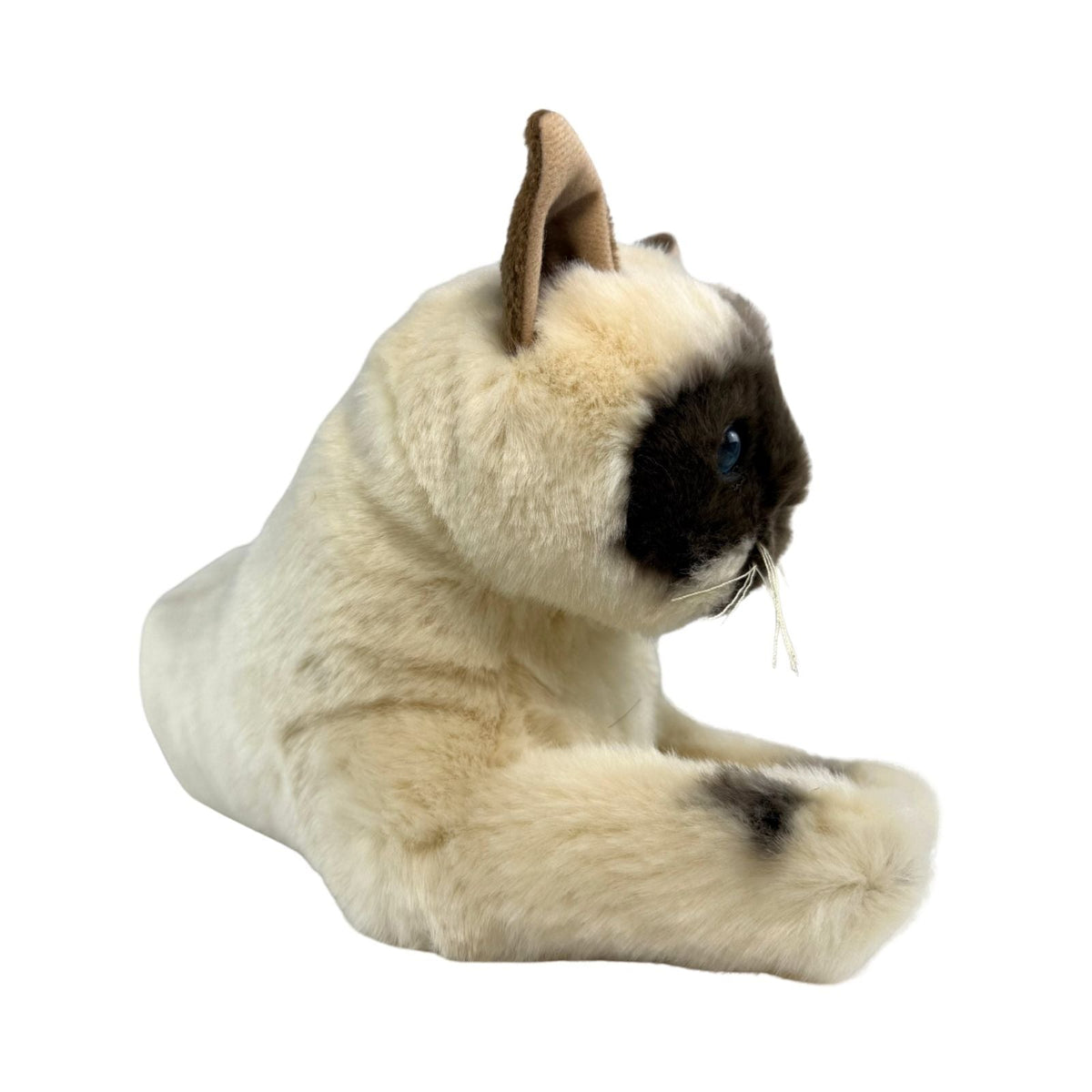 Bocchetta Mia 30cm Lying Burmese Cat Plush Toy (Realistic Stuffed Animal Cat Gift)