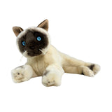 Bocchetta Mia 30cm Lying Burmese Cat Plush Toy (Realistic Stuffed Animal Cat Gift)