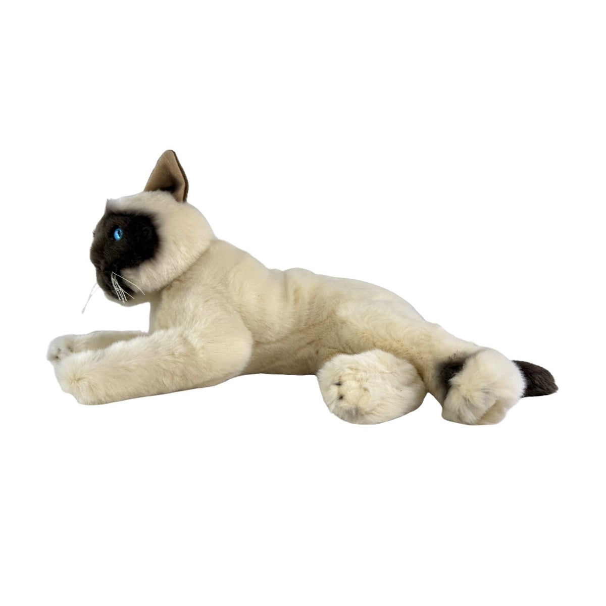 Bocchetta Mia 30cm Lying Burmese Cat Plush Toy (Realistic Stuffed Animal Cat Gift)