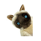 Bocchetta Mia 30cm Lying Burmese Cat Plush Toy (Realistic Stuffed Animal Cat Gift)