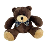 Bocchetta 12cm Mini Teddy Bear Plush Toy - Dark Brown (Stuffed Animal Souvenir Keyring Gift)