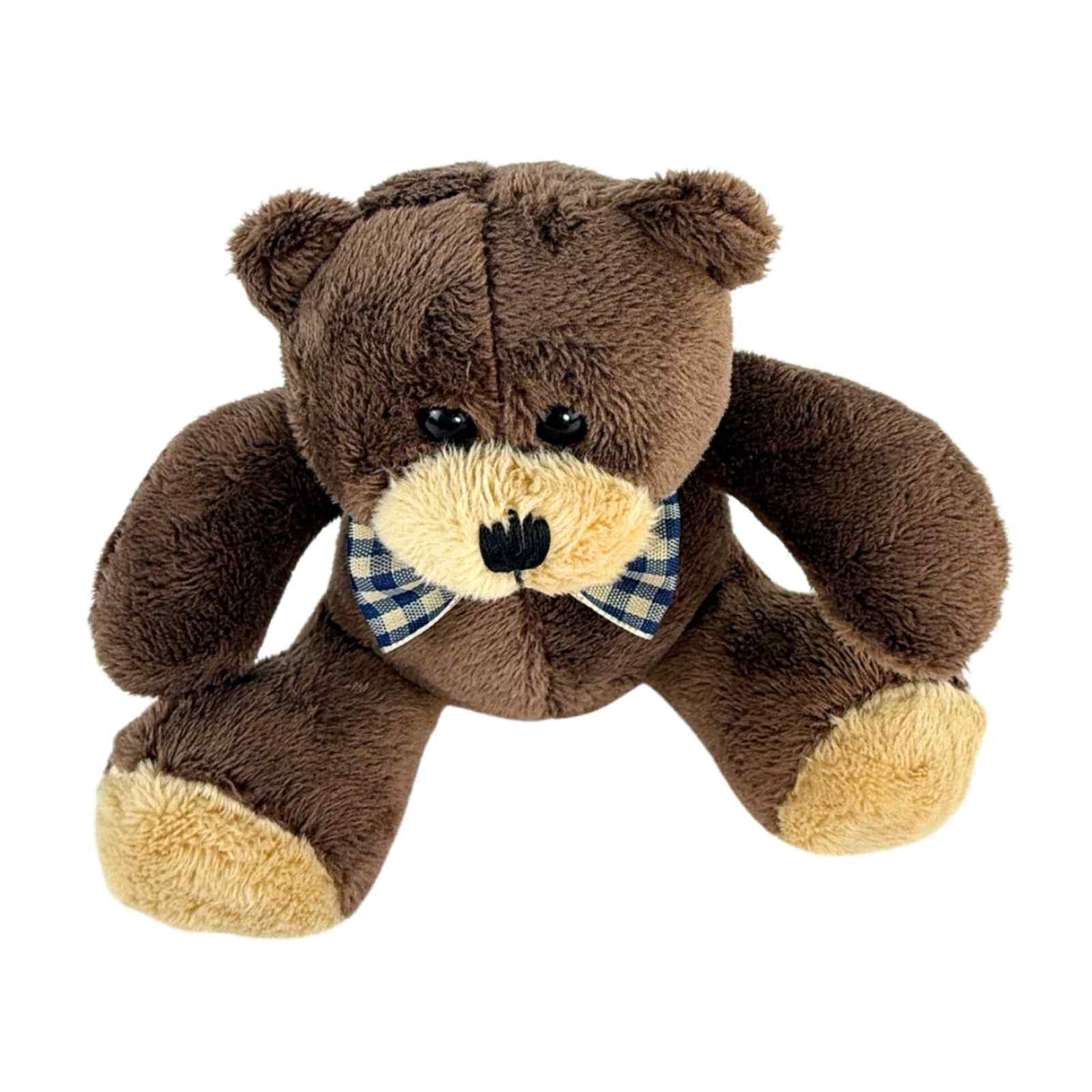 Bocchetta 12cm Mini Teddy Bear Plush Toy - Dark Brown (Stuffed Animal Souvenir Keyring Gift)