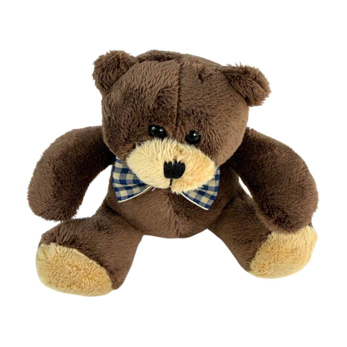 Bocchetta 12cm Mini Teddy Bear Plush Toy - Dark Brown (Stuffed Animal Souvenir Keyring Gift)