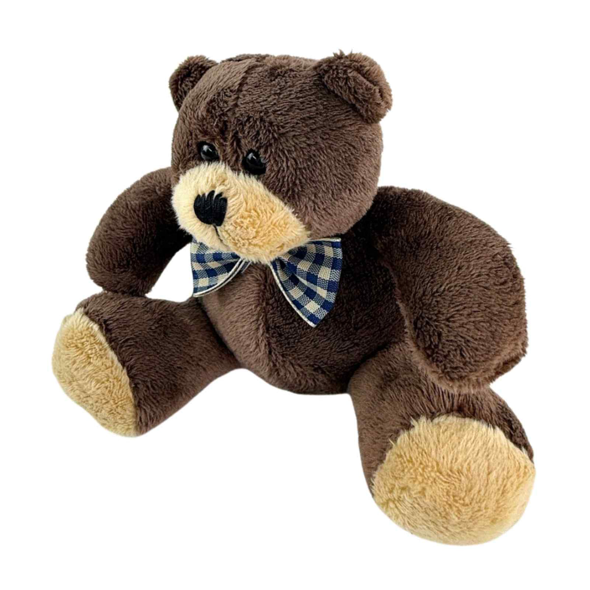 Bocchetta 12cm Mini Teddy Bear Plush Toy - Dark Brown (Stuffed Animal Souvenir Keyring Gift)