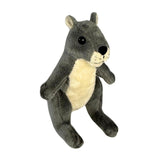 Bocchetta 13cm Mini Grey Kangaroo Plush Toy (Australian Stuffed Animal Souvenir Keyring Gift)