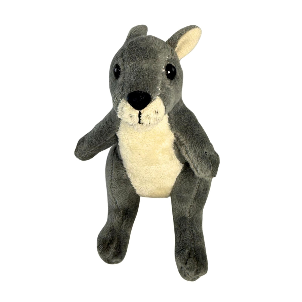 Bocchetta 13cm Mini Grey Kangaroo Plush Toy (Australian Stuffed Animal Souvenir Keyring Gift)