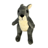 Bocchetta 13cm Mini Grey Kangaroo Plush Toy (Australian Stuffed Animal Souvenir Keyring Gift)