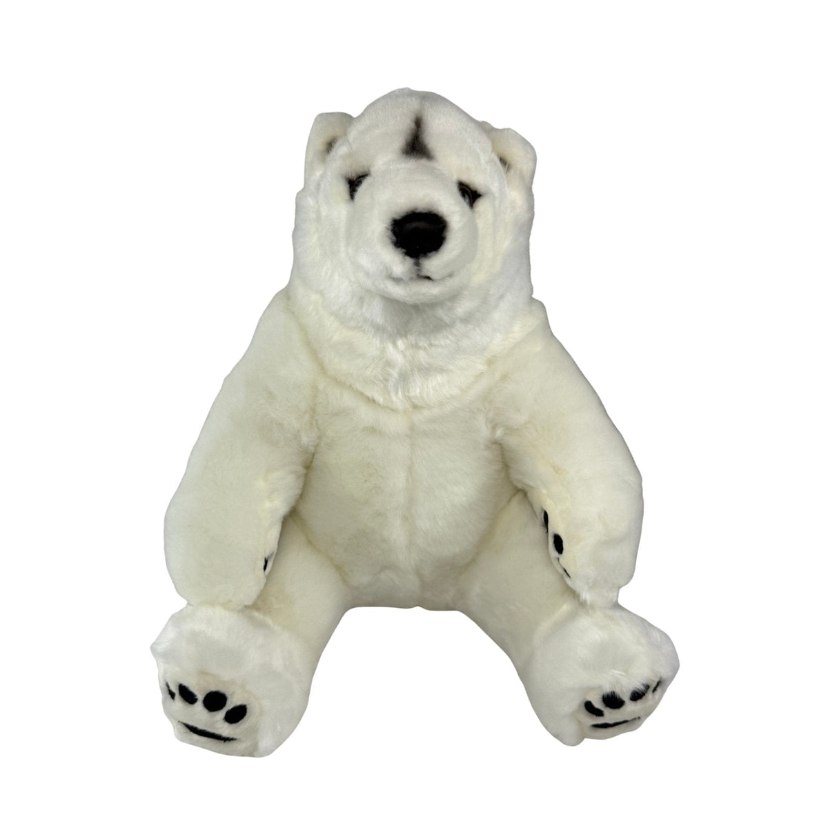 Bocchetta Minka 30cm Sitting Polar Bear Plush Toy (Realistic Stuffed Animal Wildlife Gift)