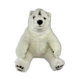 Bocchetta Minka 30cm Sitting Polar Bear Plush Toy (Realistic Stuffed Animal Wildlife Gift)
