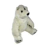 Bocchetta Minka 30cm Sitting Polar Bear Plush Toy (Realistic Stuffed Animal Wildlife Gift)