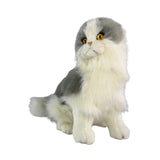 Bocchetta Missy 34cm Sitting Norwegian Forest Cat Plush Toy - Grey (Realistic Stuffed Animal Cat Gift)