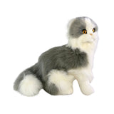 Bocchetta Missy 34cm Sitting Norwegian Forest Cat Plush Toy - Grey (Realistic Stuffed Animal Cat Gift)