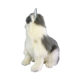 Bocchetta Missy 34cm Sitting Norwegian Forest Cat Plush Toy - Grey (Realistic Stuffed Animal Cat Gift)