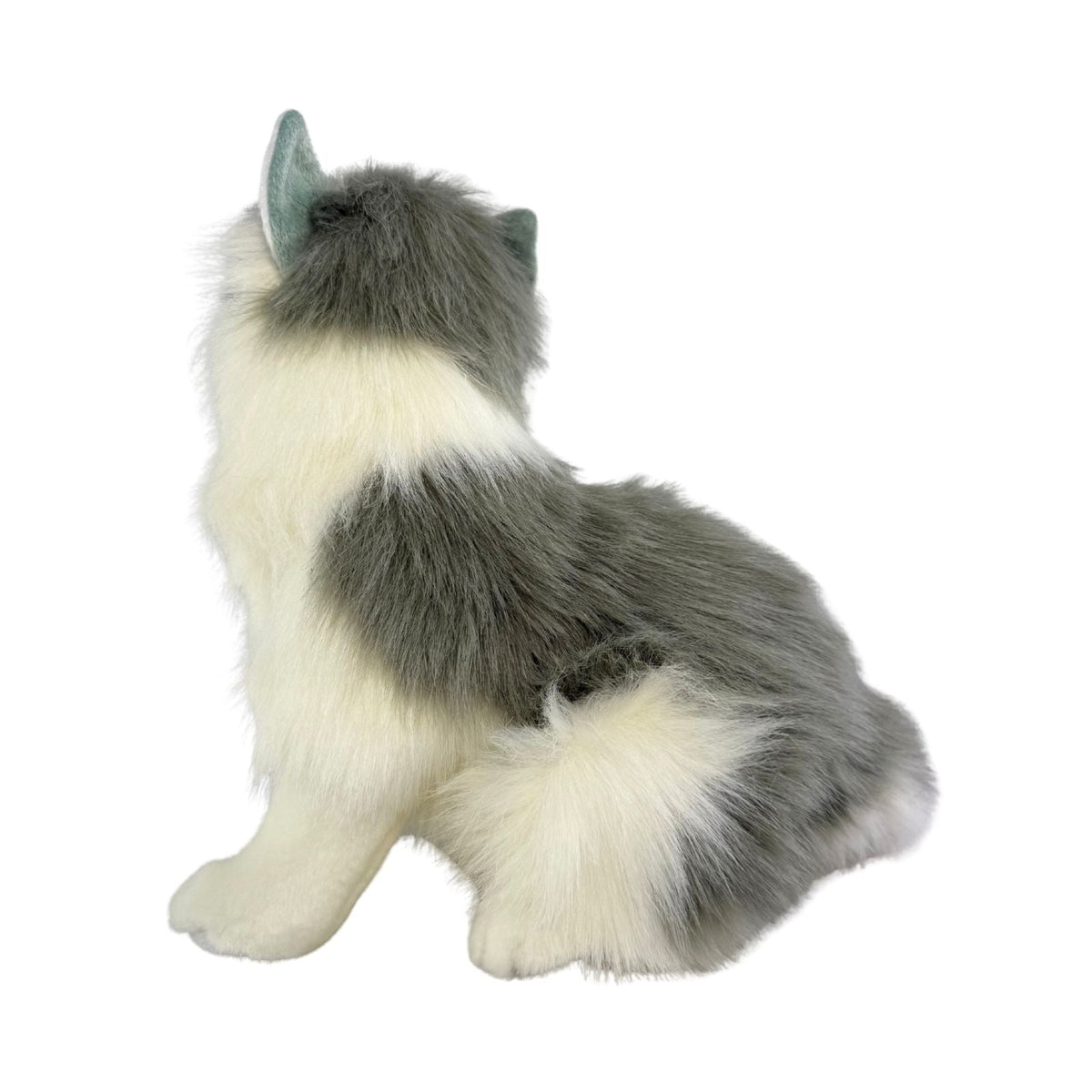 Bocchetta Missy 34cm Sitting Norwegian Forest Cat Plush Toy - Grey (Realistic Stuffed Animal Cat Gift)