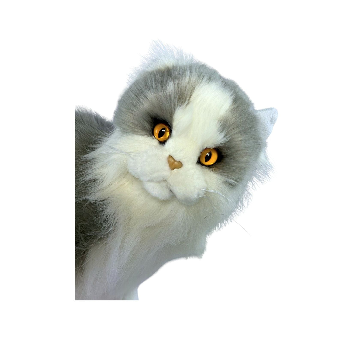 Bocchetta Missy 34cm Sitting Norwegian Forest Cat Plush Toy - Grey (Realistic Stuffed Animal Cat Gift)