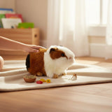 Bocchetta Mocca 10cm Standing Guinea Pig Plush Toy - Tricolour (Realistic Stuffed Animal Farm Gift)