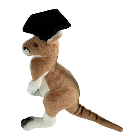 Bocchetta Monty 26cm Graduation Red Kangaroo Plush Toy (Stuffed Animal Grad Gift)