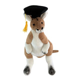 Bocchetta Monty 26cm Graduation Red Kangaroo Plush Toy (Stuffed Animal Grad Gift)