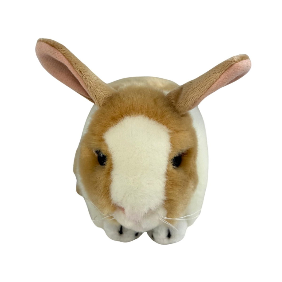 Bocchetta Mopsy 25cm Standing Bunny Rabbit Plush Toy - Brown/White (Realistic Stuffed Animal Easter Gift)